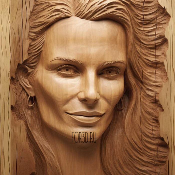 Julia Roberts 4 stl model for CNC